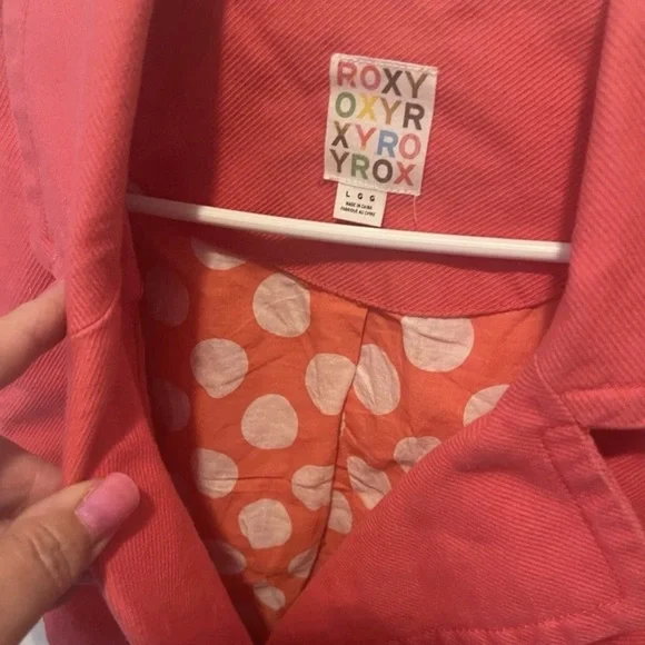 Roxy Vibrant Pink Double-Breasted Pea Coat - Picture 5 of 5